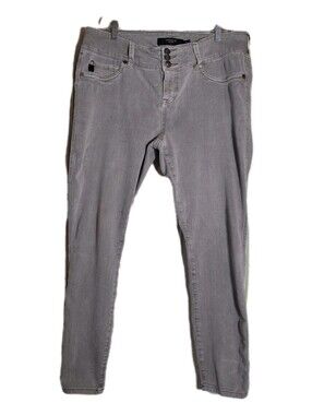 Torrid Denim Mid Rise Skinny Jeans Womens Size 16R Gray Stretch Pants 3 Button